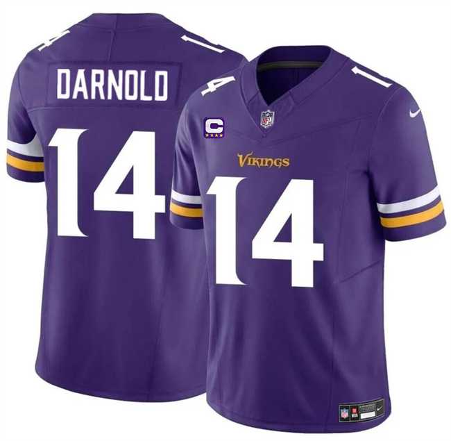 Men & Women & Youth Minnesota Vikings #14 Sam Darnold Purple 2024 F.U.S.E. With 4-Star C Patch Vapor Untouchable Limited Stitched Jersey->miami dolphins->NFL Jersey